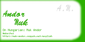 andor muk business card
